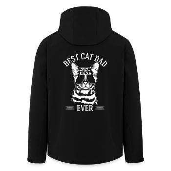Best Cat Dad Bengal Cat Bengalkatze Katze Wilsigns - Recycelte Männer Softshell-Jacke von Stanley/Stella - Schwarz - Hinten - AI Model Male 185 light (185cm)