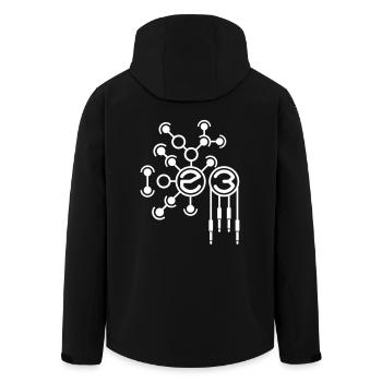 028 23 - Men’s Recycled Softshell Jacket by Stanley/Stella - black - Back - AI Model Male 185 light (185cm)