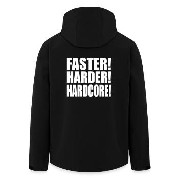Faster Harder Hardcore FR - Veste softshell homme en polyester recyclé Stanley/Stella - noir - Dos - AI Model Male 185 light (185cm)