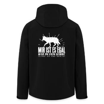 Hunde Shirt-Egal wer stirbt - Recycelte Männer Softshell-Jacke von Stanley/Stella - Schwarz - Hinten - AI Model Male 185 light (185cm)