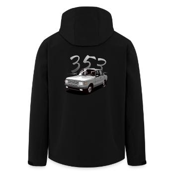 Wartburg 353 - Recycelte Männer Softshell-Jacke von Stanley/Stella - Schwarz - Hinten - AI Model Male 185 light (185cm)