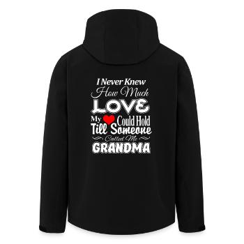Großmutter-Liebes-T-Shirt - Recycelte Männer Softshell-Jacke von Stanley/Stella - Schwarz - Hinten - AI Model Male 185 light (185cm)