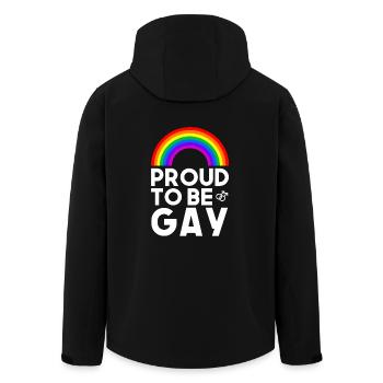 Proud to be gay - Recycelte Männer Softshell-Jacke von Stanley/Stella - Schwarz - Hinten - AI Model Male 185 light (185cm)