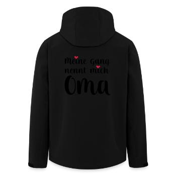 Oma - Recycelte Männer Softshell-Jacke von Stanley/Stella - Schwarz - Hinten - AI Model Male 185 light (185cm)