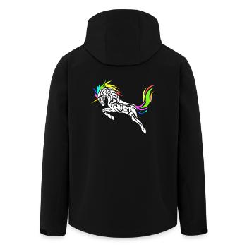 LICORNE STYLISÉE - Veste softshell homme en polyester recyclé Stanley/Stella - noir - Dos - AI Model Male 185 light (185cm)