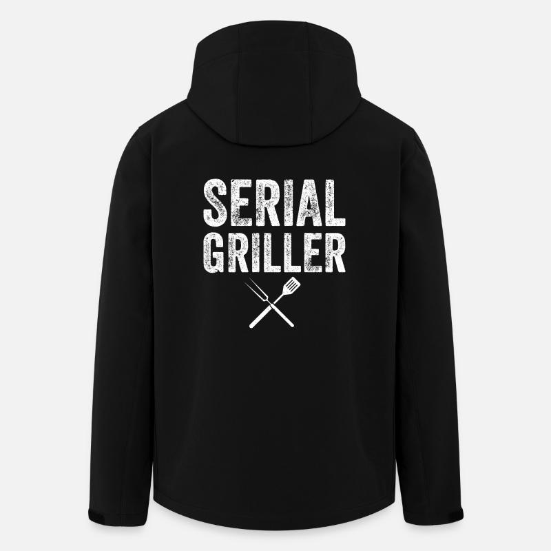 SERIAL GRILLER - BBQ / BBQ Gift - Men’s Recycled Softshell Jacket by Stanley/Stella - black