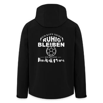 Handball Shirt-Ruhig bleiben - Recycelte Männer Softshell-Jacke von Stanley/Stella - Schwarz - Hinten - AI Model Male 185 light (185cm)