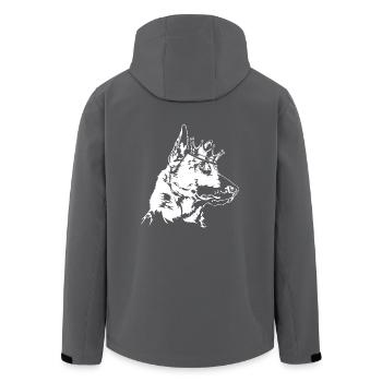 MALINOIS Krone Hunde Hund Wilsigns - Recycelte Männer Softshell-Jacke von Stanley/Stella - Schwarz - Hinten - AI Model Male 185 light (185cm)