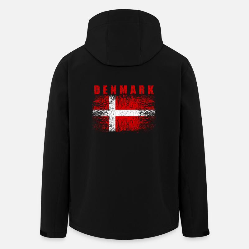 Denmark flag 008 - Men’s Recycled Softshell Jacket by Stanley/Stella - black