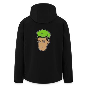 Hip-Hop-Kopf (Schlaganfall) - Recycelte Männer Softshell-Jacke von Stanley/Stella - Schwarz - Hinten - AI Model Male 185 light (185cm)
