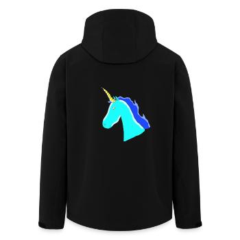 idée cadeau licorne licorne queue Blauhorn - Veste softshell homme en polyester recyclé Stanley/Stella - noir - Dos - AI Model Male 185 light (185cm)