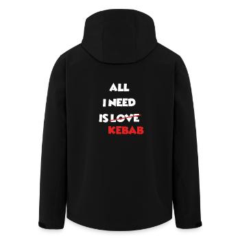 Tout ce dont j'ai besoin, c'est Kebab - Pour les fans de doner kebab - Veste softshell homme en polyester recyclé Stanley/Stella - noir - Dos - AI Model Male 185 light (185cm)