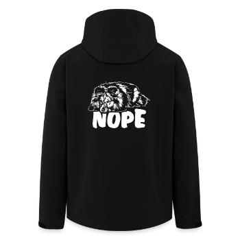 SHETLAND SHEEPDOG SHELTIE Nope Hundespruch Hunde - Recycelte Männer Softshell-Jacke von Stanley/Stella - Schwarz - Hinten - AI Model Male 185 light (185cm)