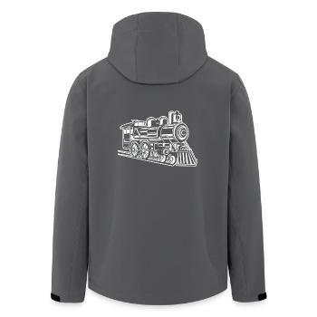 Lokomotive / Locomotive 01_weiß - Veste softshell homme en polyester recyclé Stanley/Stella - charbon - Dos - AI Model Male 185 light (185cm)