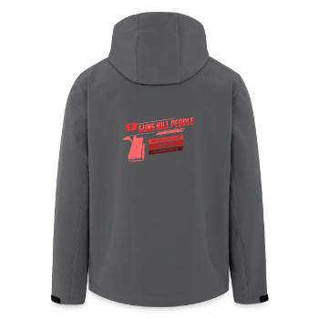 Waffen Waffennarr Ich liebe Waffen Pistole Geschen - Recycelte Männer Softshell-Jacke von Stanley/Stella - Schwarz - Hinten - AI Model Male 185 light (185cm)