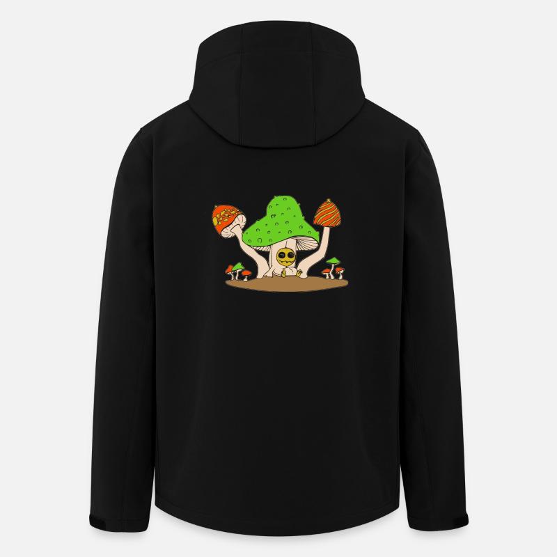 fête des champignons - Veste softshell homme en polyester recyclé Stanley/Stella - noir