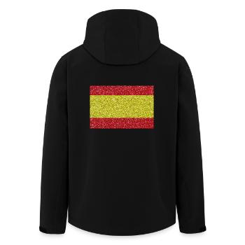 Spanien Flagge Fahne Glitzer spanische Flagge - Recycelte Männer Softshell-Jacke von Stanley/Stella - Schwarz - Hinten - AI Model Male 185 light (185cm)