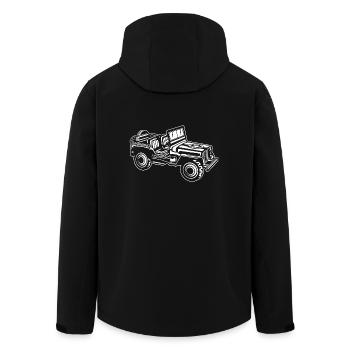Off-road vehicle / Jeep SUV 01_white - Men’s Recycled Softshell Jacket by Stanley/Stella - black - Back - AI Model Male 185 light (185cm)