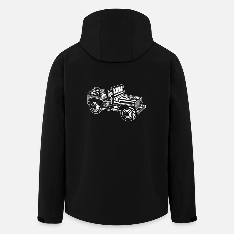 Off-road vehicle / Jeep SUV 01_white - Men’s Recycled Softshell Jacket by Stanley/Stella - black