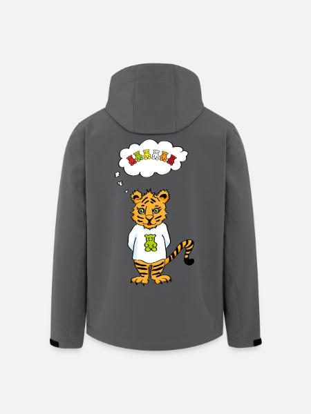 Gummy Bear Tiger - Sweet and Wild - Yummy - Men’s Recycled Softshell Jacket by Stanley/Stella - black