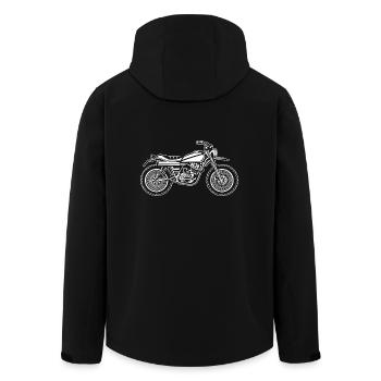 Motocross Enduro Motorrad 01_weiß - Recycelte Männer Softshell-Jacke von Stanley/Stella - Schwarz - Hinten - AI Model Male 185 light (185cm)