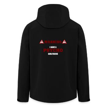 Psycho Girlfriend - Men’s Recycled Softshell Jacket by Stanley/Stella - black - Back - AI Model Male 185 light (185cm)