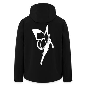 Femme papillon (blanc) - Veste softshell homme en polyester recyclé Stanley/Stella - noir - Dos - AI Model Male 185 light (185cm)