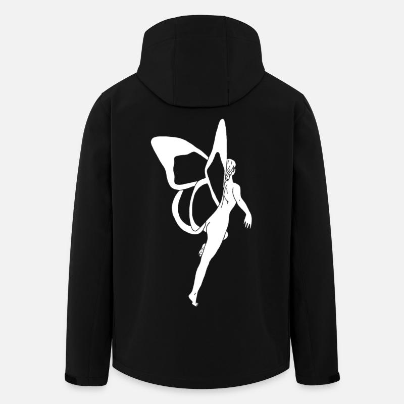 Femme papillon (blanc) - Veste softshell homme en polyester recyclé Stanley/Stella - noir