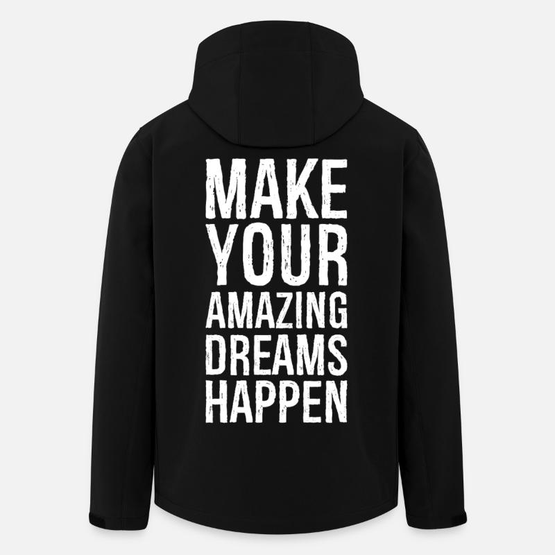 Réalisez vos rêves incroyables - Veste softshell homme en polyester recyclé Stanley/Stella - noir