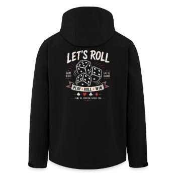 Let's Roll – Dice Game Night - Men’s Recycled Softshell Jacket by Stanley/Stella - black - Back - AI Model Male 185 light (185cm)