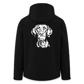 Vizsla Ball Balljunkie Hunde Wilsigns - Recycelte Männer Softshell-Jacke von Stanley/Stella - Schwarz - Hinten - AI Model Male 185 light (185cm)