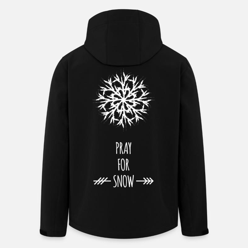 Priez pour la neige - Veste softshell homme en polyester recyclé Stanley/Stella - noir