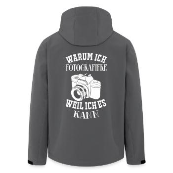 Fotografieren - Warum ich Fotografiere... - Recycelte Männer Softshell-Jacke von Stanley/Stella - Schwarz - Hinten - AI Model Male 185 light (185cm)