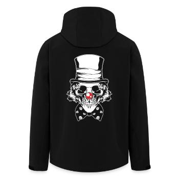 Creepy Clown Skull Head Trick ou gâterie Halloween - Veste softshell homme en polyester recyclé Stanley/Stella - noir - Dos - AI Model Male 185 light (185cm)