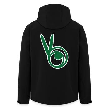 Cute Snail - Men’s Recycled Softshell Jacket by Stanley/Stella - black - Back - AI Model Male 185 light (185cm)