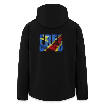 FREE CONGO - Veste softshell homme en polyester recyclé Stanley/Stella - noir - Dos - AI Model Male 185 light (185cm)