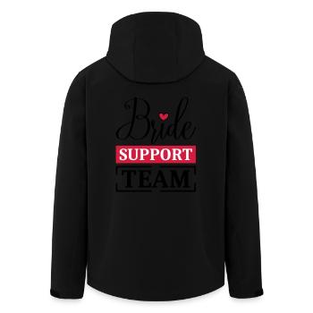 Braut Support Team - Recycelte Männer Softshell-Jacke von Stanley/Stella - Schwarz - Hinten - AI Model Male 185 light (185cm)