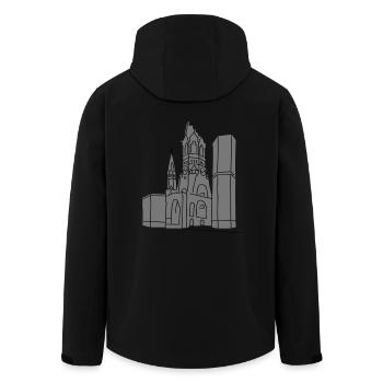 Gedächtniskirche Berlin 2 - Recycelte Männer Softshell-Jacke von Stanley/Stella - Schwarz - Hinten - AI Model Male 185 light (185cm)