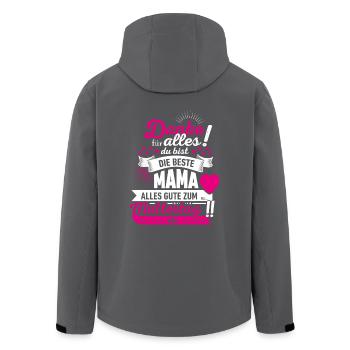 Muttertag! Geschenk Mama! - Recycelte Männer Softshell-Jacke von Stanley/Stella - Schwarz - Hinten - AI Model Male 185 light (185cm)