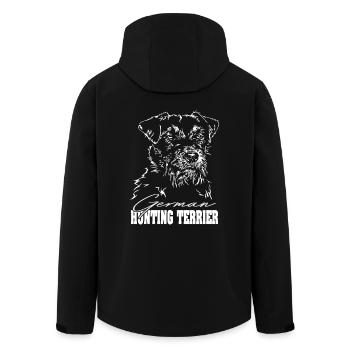 GERMAN HUNTING TERRIER Rugueux Wilsigns chien de chasse - Veste softshell homme en polyester recyclé Stanley/Stella - noir - Dos - AI Model Male 185 light (185cm)