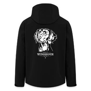Weimaraner Longhair Mom Dogs Hunting Dogs Wilsigns - Men’s Recycled Softshell Jacket by Stanley/Stella - black - Back - AI Model Male 185 light (185cm)