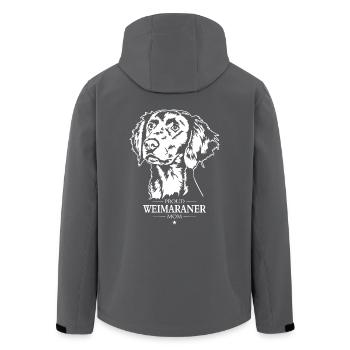Weimaraner Langhaar Mom Hunde Jagdhunde Wilsigns - Recycelte Männer Softshell-Jacke von Stanley/Stella - Anthrazit - Hinten - AI Model Male 185 light (185cm)