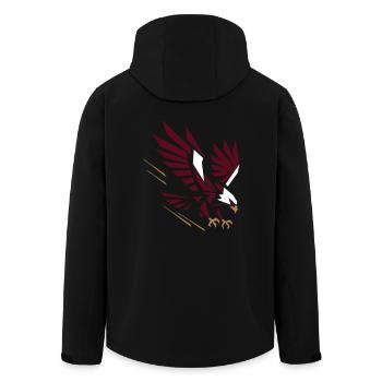 Geometric Eagle on Attack - Men’s Recycled Softshell Jacket by Stanley/Stella - black - Back - AI Model Male 185 light (185cm)