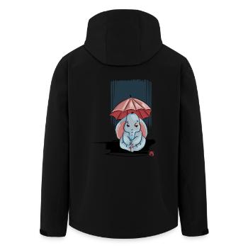 Éléphant sous son parapluie - Veste softshell homme en polyester recyclé Stanley/Stella - noir - Dos - AI Model Male 185 light (185cm)
