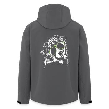 AUSTRALIAN SHEPHERD cool lunettes Chiens Wilsigns - Veste softshell homme en polyester recyclé Stanley/Stella - noir - Dos - AI Model Male 185 light (185cm)