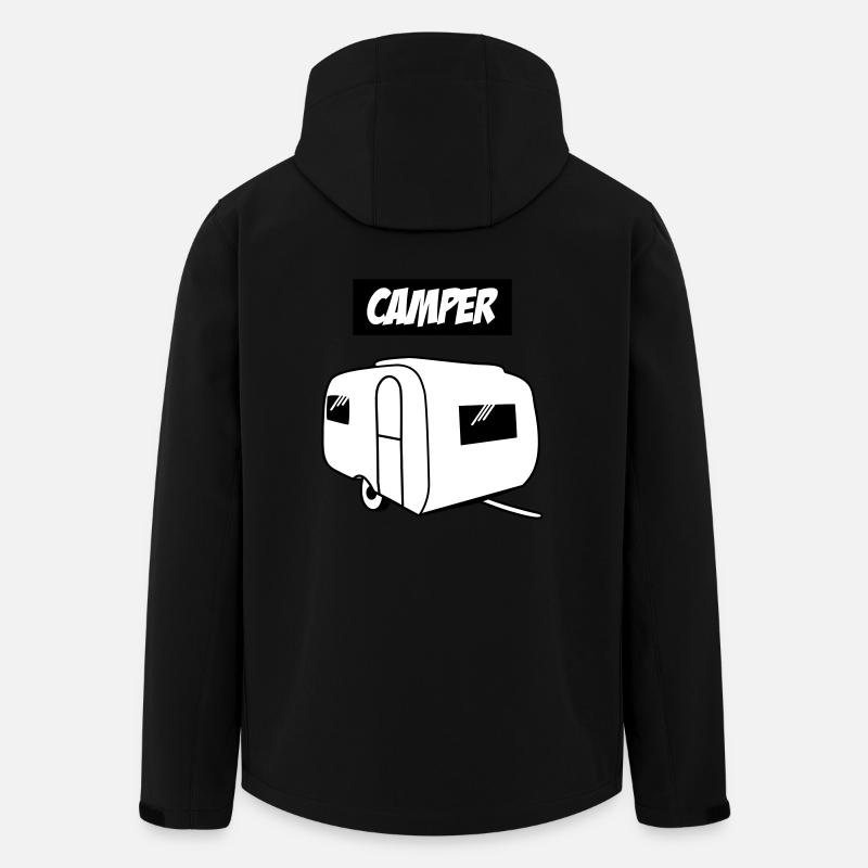 Camper - Recycelte Männer Softshell-Jacke von Stanley/Stella - Schwarz