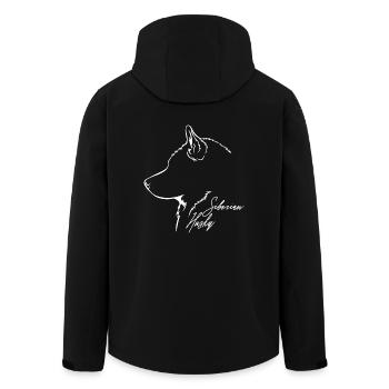 SIBERIAN HUSKY Profil Chiens Wilsigns - Veste softshell homme en polyester recyclé Stanley/Stella - noir - Dos - AI Model Male 185 light (185cm)