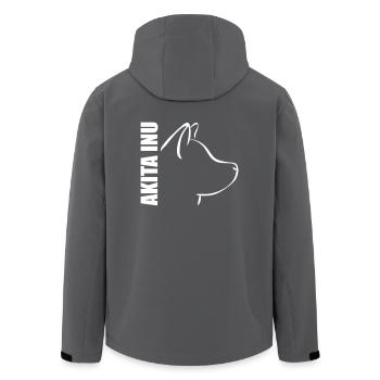 AKITA INU PROFIL - Recycelte Männer Softshell-Jacke von Stanley/Stella - Schwarz - Hinten - AI Model Male 185 light (185cm)