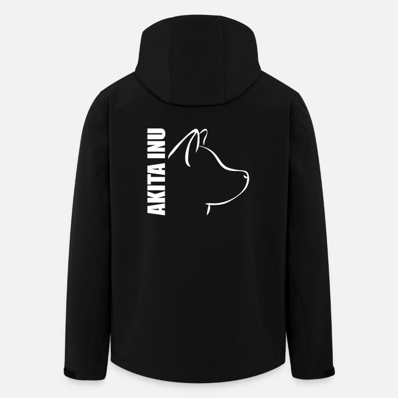 AKITA INU PROFIL - Recycelte Männer Softshell-Jacke von Stanley/Stella - Schwarz