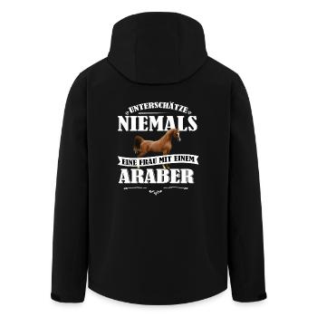 Araber Pferde Shirt-UNF - Recycelte Männer Softshell-Jacke von Stanley/Stella - Schwarz - Hinten - AI Model Male 185 light (185cm)